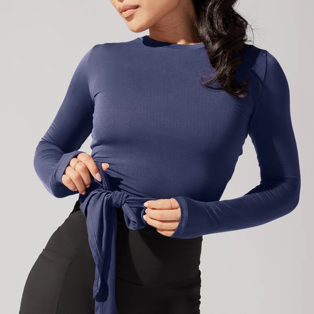 Bow-Back Long Sleeve Top